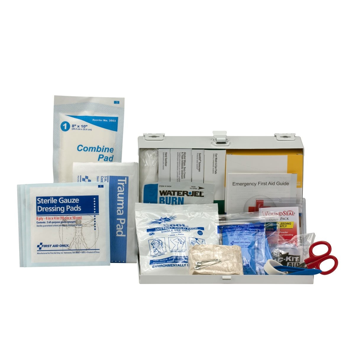 image:imageFirst Aid Only 90670 25Person ANSI A Contractors Emergency First Aid Kit for Home Renovation Job Sites and Construction Vehicles 182 Pieces