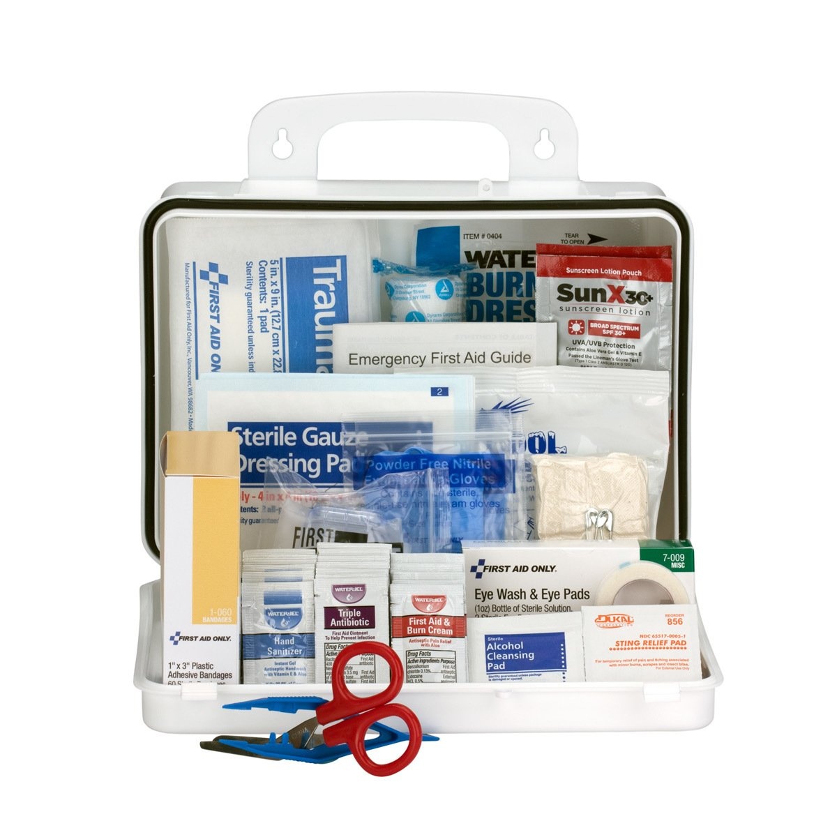 image:imageFirst Aid Only 90753 25Person ANSI 2015 A and OSHA Compliant Contractors First Aid Kit for Home Renovation Job Sites and Construction Vehicles 128 Pieces