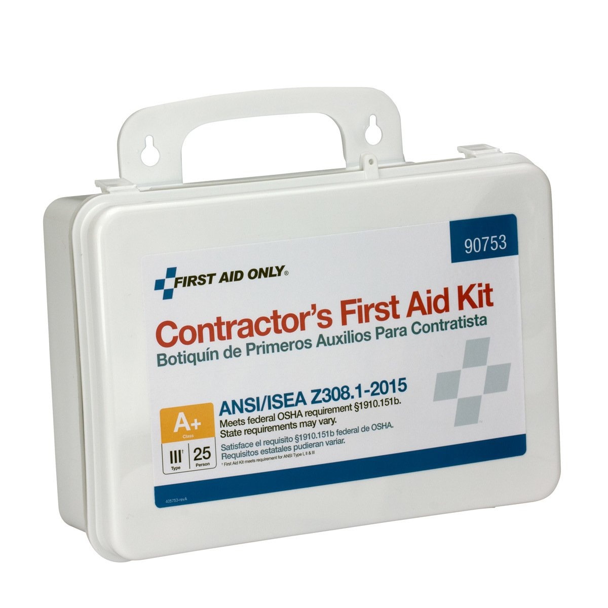 image:imageFirst Aid Only 90753 25Person ANSI 2015 A and OSHA Compliant Contractors First Aid Kit for Home Renovation Job Sites and Construction Vehicles 128 Pieces