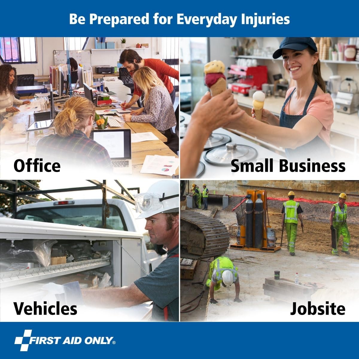 image:imageFirst Aid Only 91249 OnTheGo AllPurpose Emergency First Aid Kit for Car Travel Home and Business 105 PiecesAid Kit