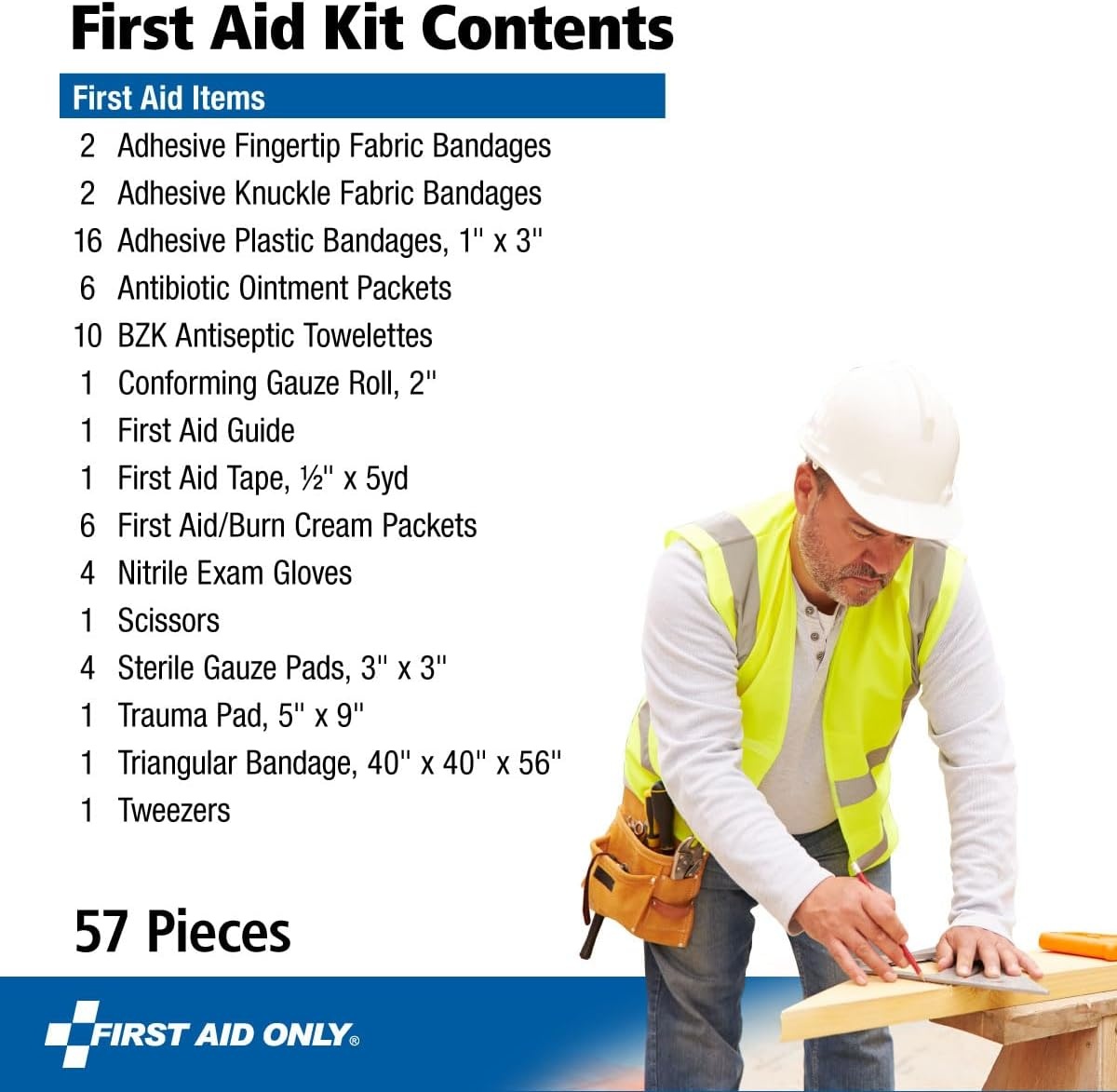 image:imageFirst Aid Only 91249 OnTheGo AllPurpose Emergency First Aid Kit for Car Travel Home and Business 105 PiecesAid Kit