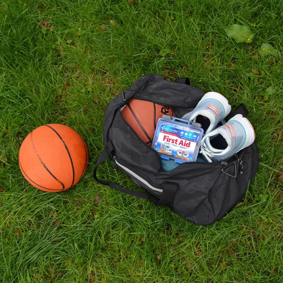 image:imageFirst Aid Only 91249 OnTheGo AllPurpose Emergency First Aid Kit for Car Travel Home and Business 105 PiecesFirst Aid Kit