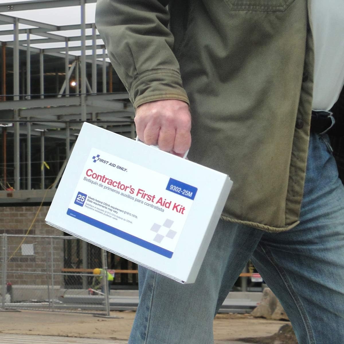 image:imageFirst Aid Only 930225M 25Person Contractors First Aid Kit for Home Renovation Job Sites and Construction Vehicles 178 Pieces WhiteKit
