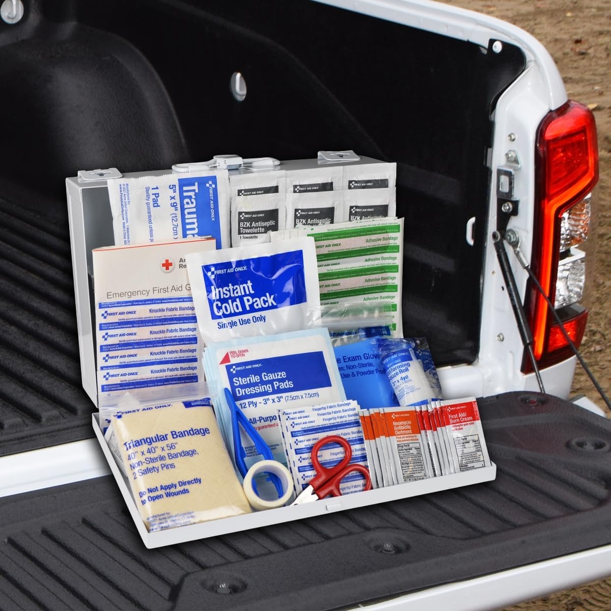 image:imageFirst Aid Only 930225M 25Person Contractors First Aid Kit for Home Renovation Job Sites and Construction Vehicles 178 Pieces WhiteKit Pack of 12