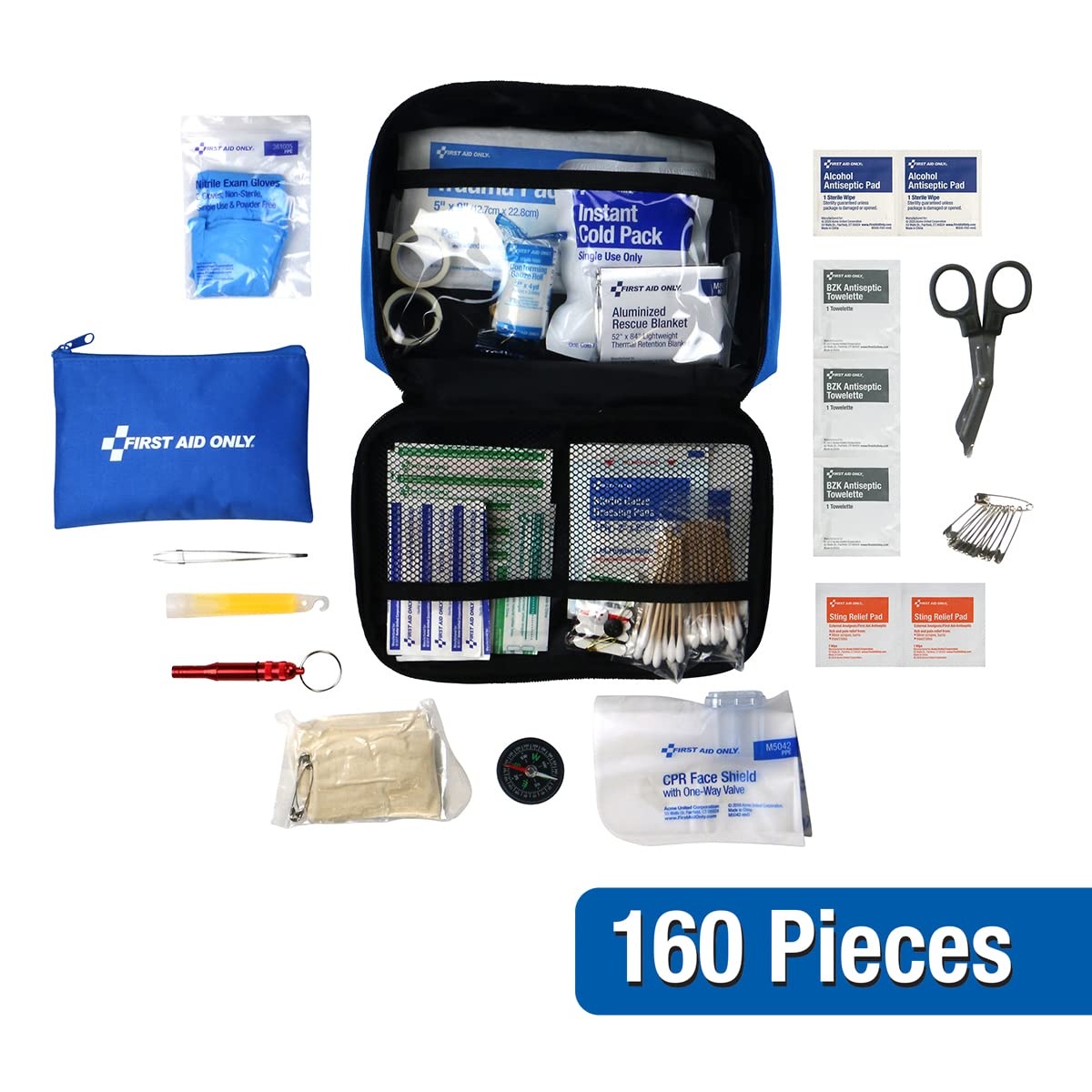image:imageFirst Aid Only AllPurpose Emergency First Aid Kit for Home Work and Travel 160 Pieces
