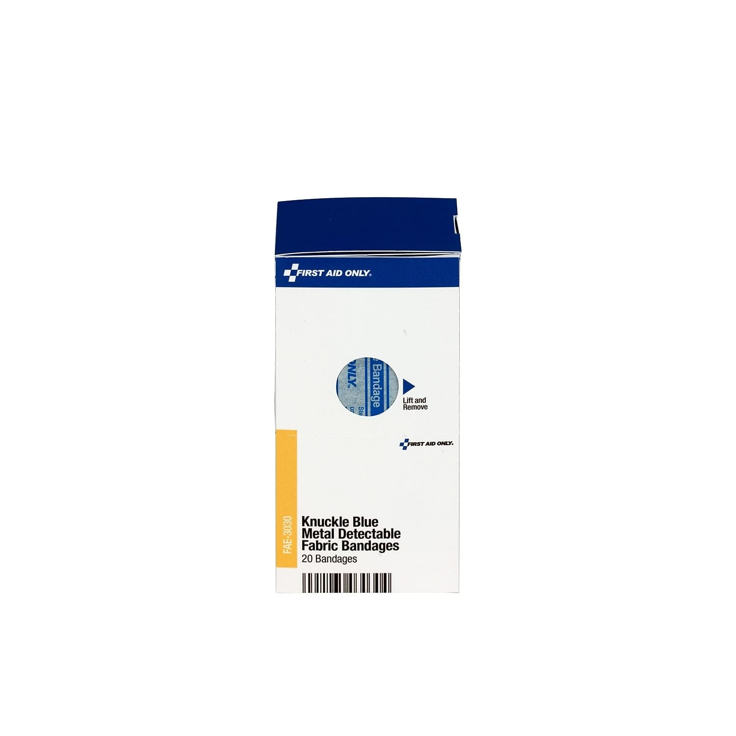 image:imageFirst Aid Only FAE3030 SmartCompliance Refill Blue Metal Detectable Knuckle Bandages First Aid Kit Refill Supplies for Business Food Service Restaurants Worksite and Home 20 Count