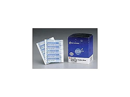 image:imageFirst Aid Only FAE3040 SmartCompliance Refill Blue Metal Detectable Fingertip Bandages First Aid Kit Refill Supplies for Business Food Service Restaurants Worksites and Home 20 Count20