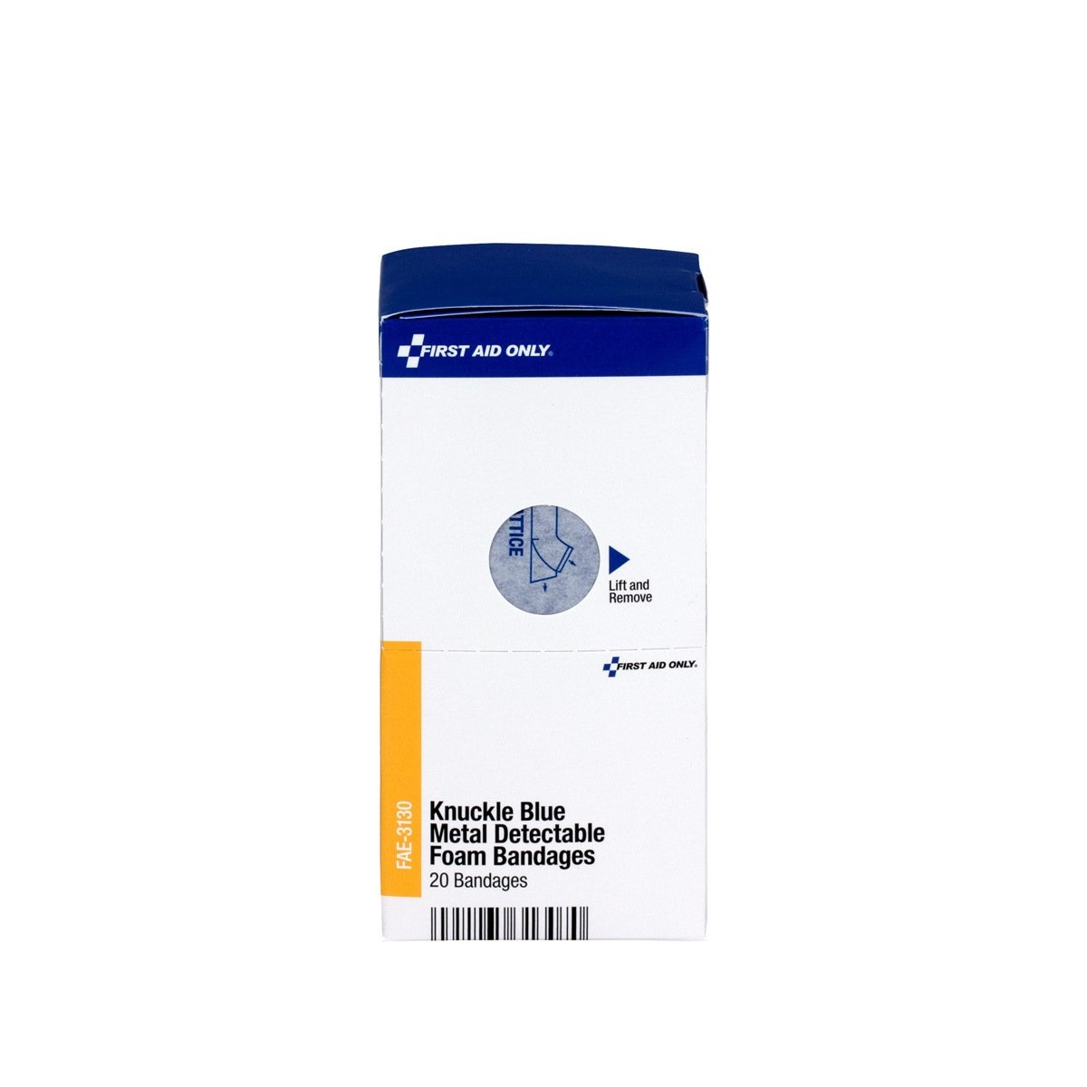 image:imageFirst Aid Only FAE3130 SmartCompliance Refill Blue Metal Detectable Foam Knuckle Bandages First Aid Kit Refill Supplies for Business Food Service Restaurants Worksite and Home 20 Count