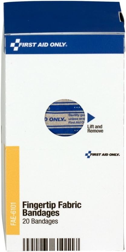 image:imageFirst Aid Only FAE6101 SmartCompliance Refill Fabric Fingertip Bandages 20 Count20 Count Pack of 2