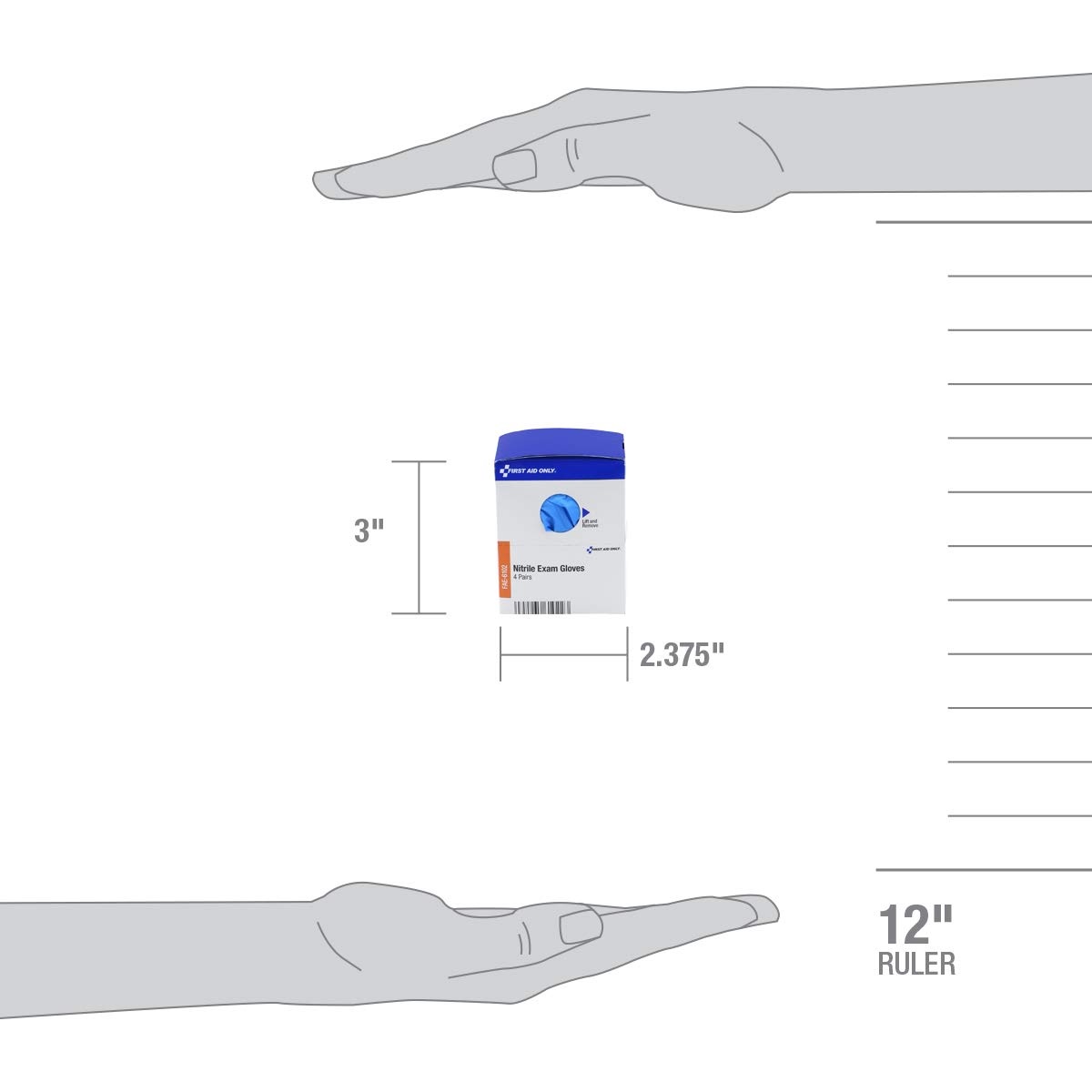 image:imageFirst Aid Only FAE6102 SmartCompliance Refill Nitrile Gloves First Aid Kit Refill Supplies for Business Worksites Food Service and Home 8 Count