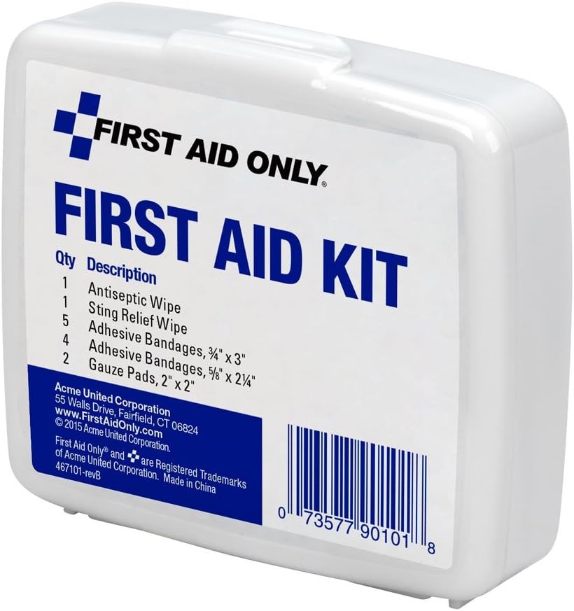image:imageFirst Aid Only PhysiciansCare OnTheGo Emergency First Aid Kit for Home Work and Travel 13 Pieces Antiseptic wipes Sting Relief wipes Gauze pads Bandages13 Piece Set
