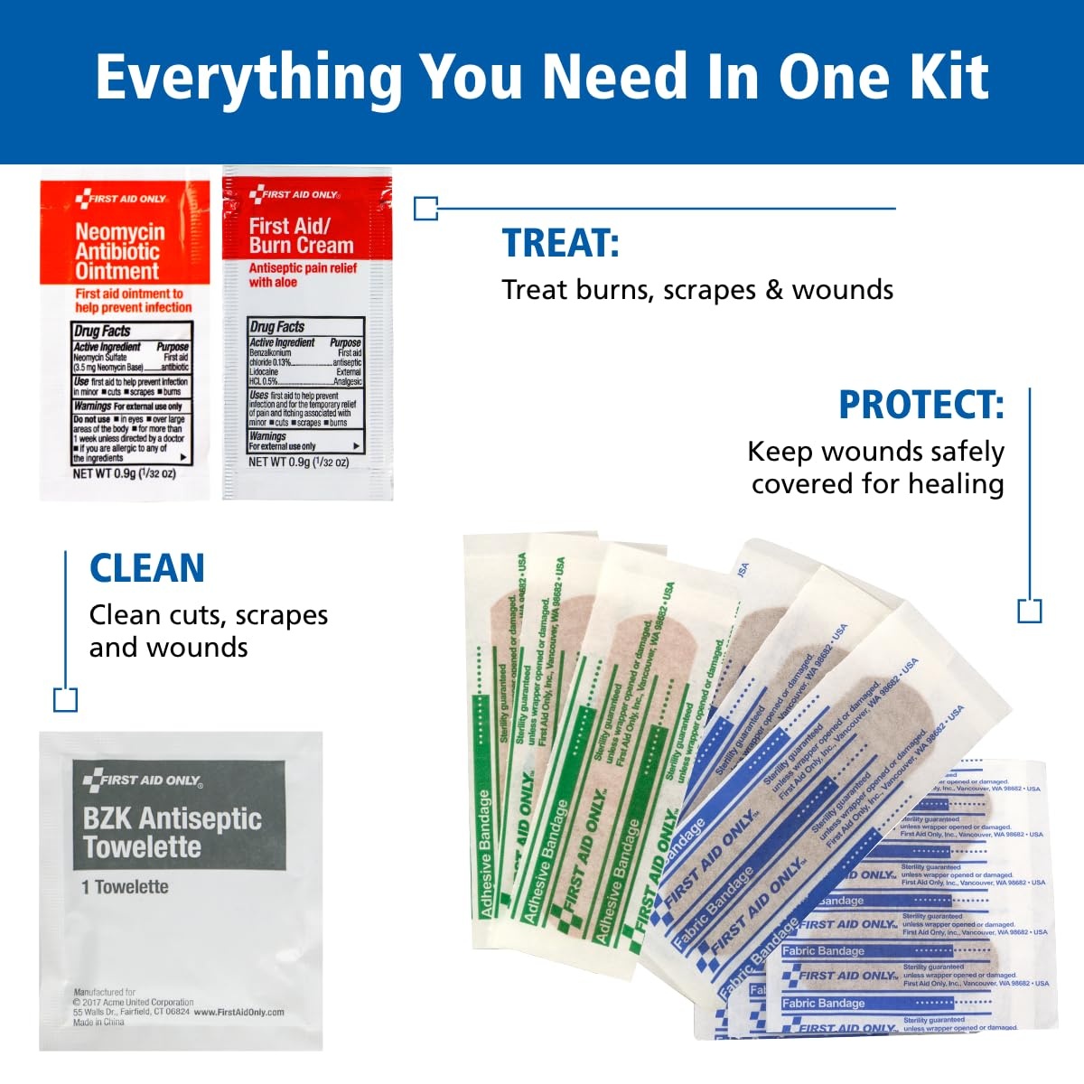 image:imageFirst Aid Only SmartCompliance 50Person OSHA Compliant First Aid Kit for Business and Office Spaces Large Plastic Cabinet Emergency Supplies for Cuts Bruises and Scrapes 245 Pieces