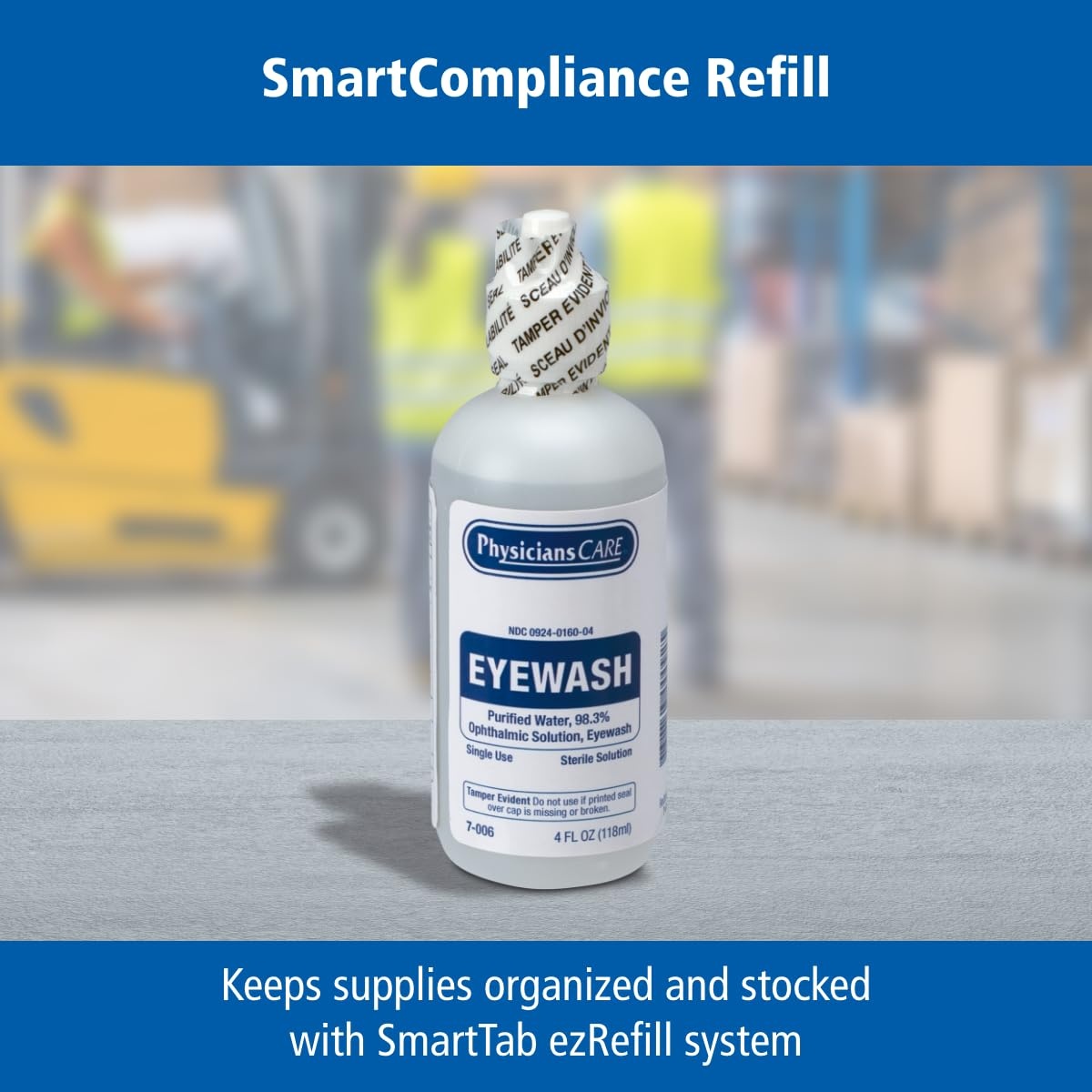 image:imageFirst Aid Only SmartCompliance Refill Eye Wash Solution Sterile Isotonic Buffered Solution for Flushing amp Irrigating Eyes 4oz BottleEyewash