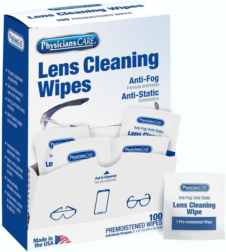 image:imagePhysiciansCare PreMoistened AntiFog AntiStatic Lens Wipes for Eyeglasses 1 Pack 100 Count1 Count Pack of 200