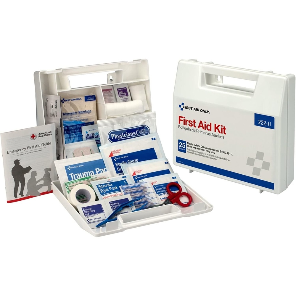 image:imageFirst Aid Kit for 10 People 62 Pieces OSHA Compliant Plastic Case