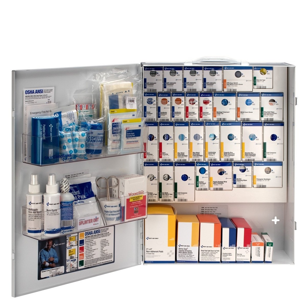 image:imageFirst Aid Only 150 Person XL Metal SmartCompliance Food Service First Aid Cabinet Without Medications 90831