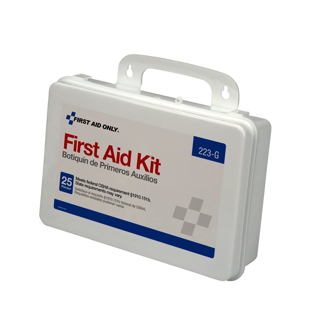 image:imageFirst Aid Only 223G 25Person OSHACompliant First Aid Kit for Office Home Renovation Job Sites and Construction Vehicles Gasket Provides Extra Water Resistance 107 Pieces