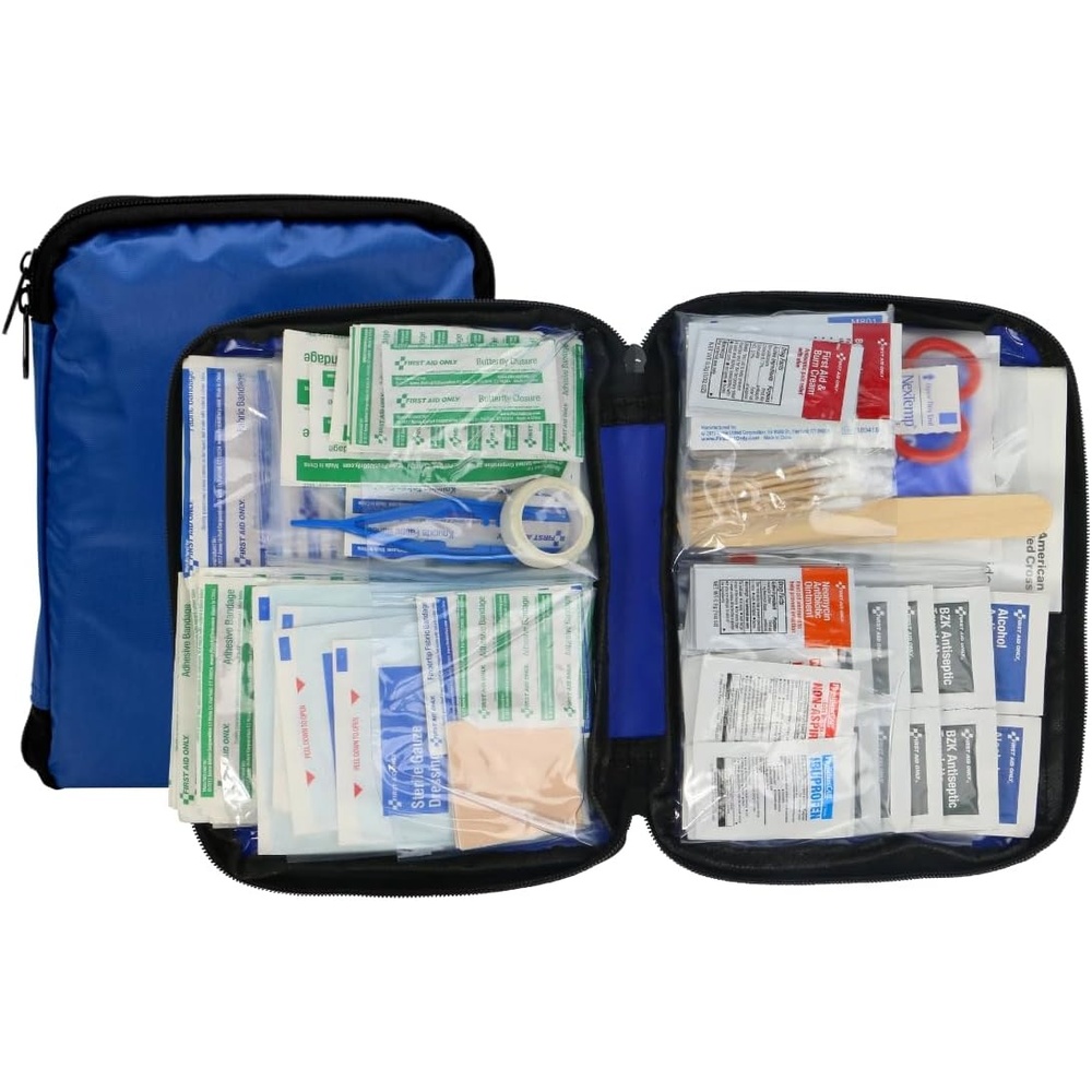 image:imageFirst Aid Only 298 Piece AllPurpose Emergency First Aid Kit for Home Office Car Apartment Dorm and Camping TravelFriendly Compact Pouch Fits in Backpacks Suitcases Cabinets and Drawers298 Pieces