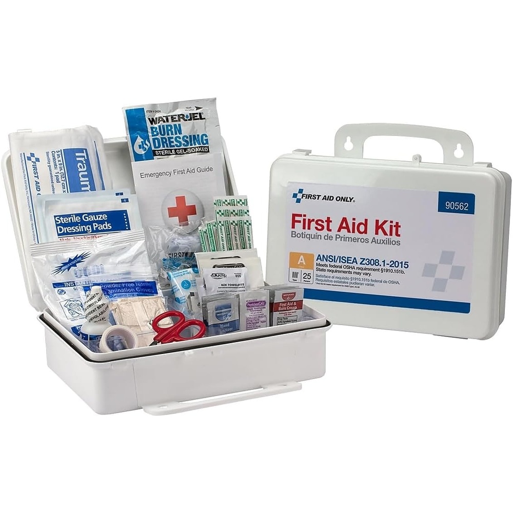 image:imageFirst Aid Only 90562 ANSI A 2015 and OSHA Compliant First Aid Kit 25Person Emergency First Aid Kit for Business Home Car and Construction Sites 89 PiecesNot Applicabe
