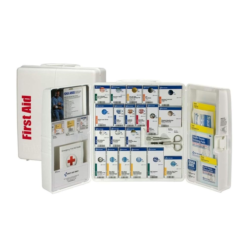 image:imageFirst Aid Only 90659 SmartCompliance 50Person ANSI 2021 A and OSHA Compliant First Aid Kit for Restaurant Kitchen Cafeteria and Other Food Service Venues Plastic Large First Aid Cabinet