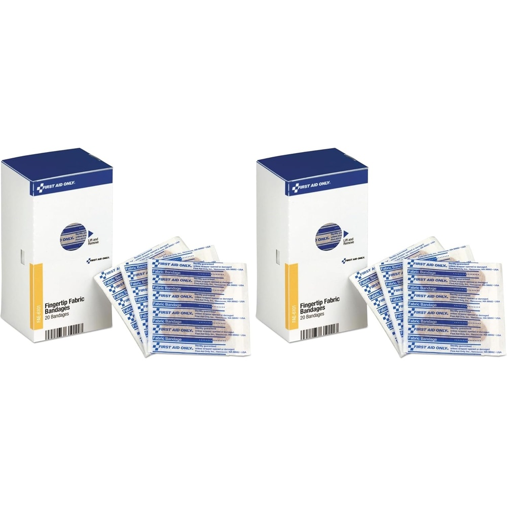 image:imageFirst Aid Only FAE6101 SmartCompliance Refill Fabric Fingertip Bandages 20 Count20 Count Pack of 2