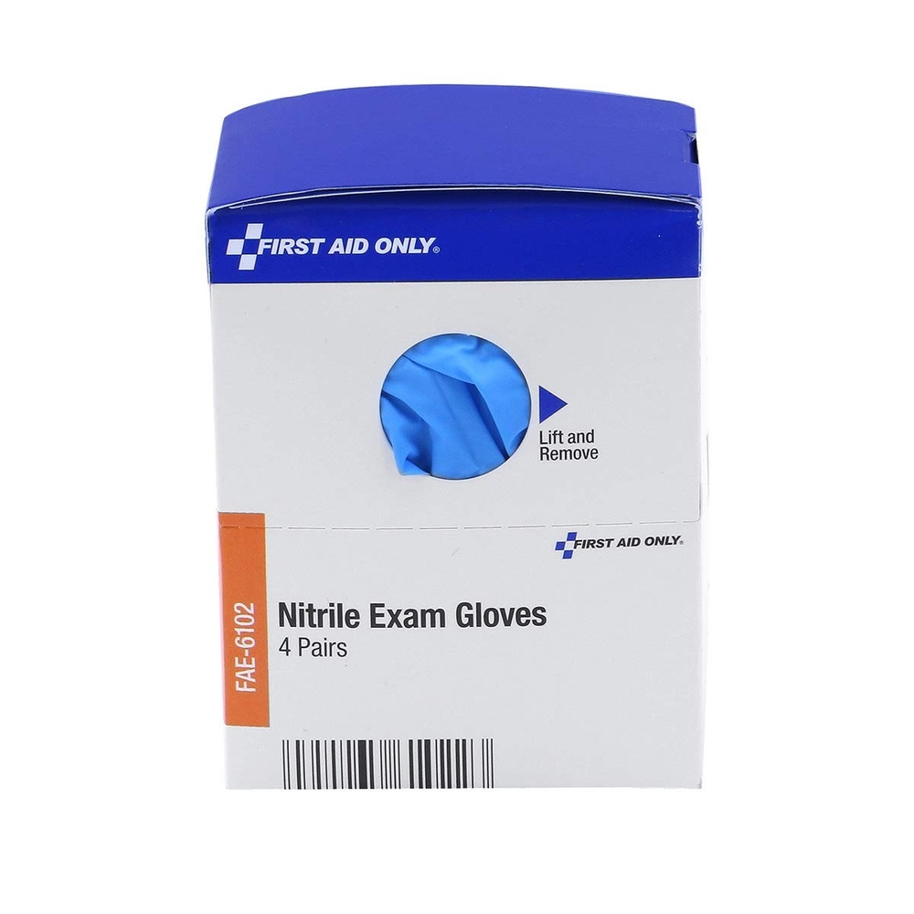 image:imageFirst Aid Only FAE6102 SmartCompliance Refill Nitrile Gloves First Aid Kit Refill Supplies for Business Worksites Food Service and Home 8 Count