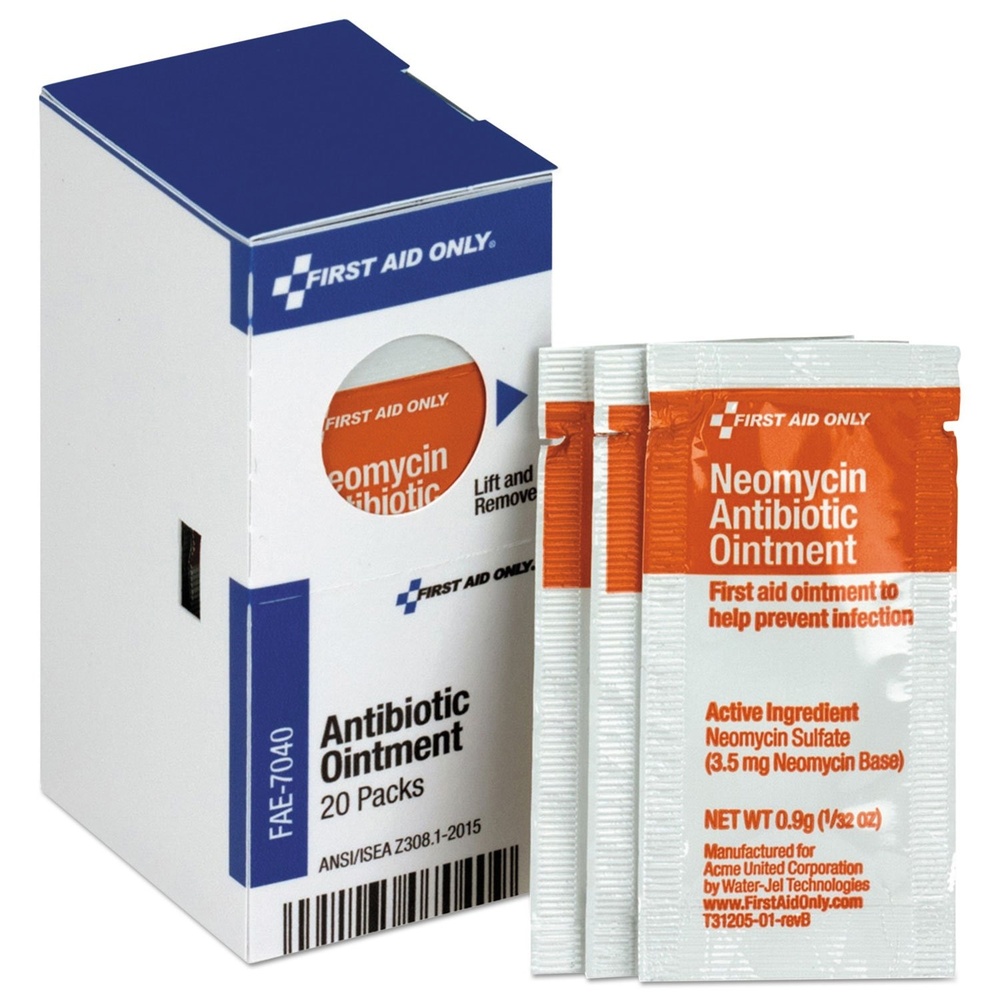 image:imageFirst Aid Only FAE7040 SmartCompliance Refill Antibiotic Ointment Packets 20 Count