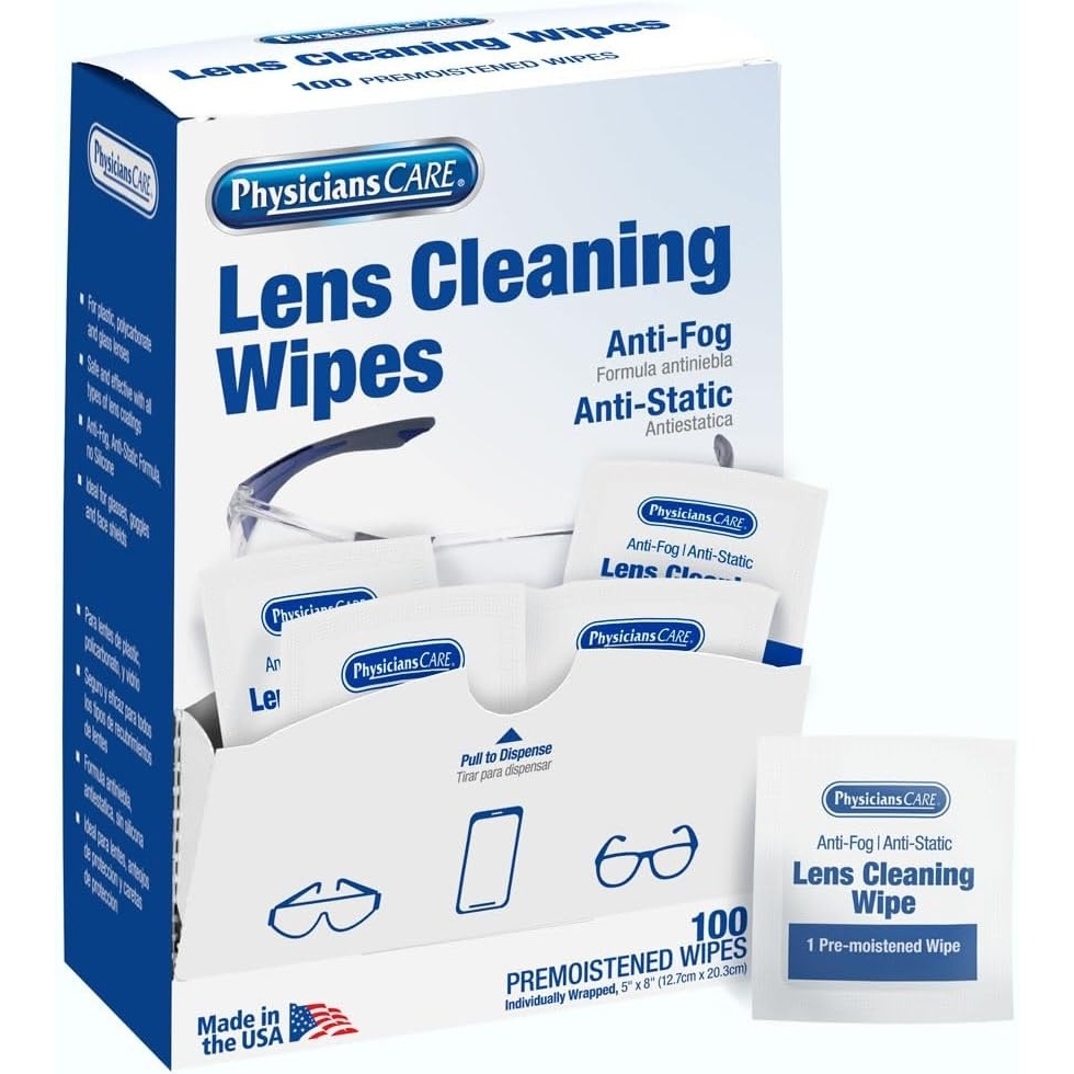 image:imagePhysiciansCare PreMoistened AntiFog AntiStatic Lens Wipes for Eyeglasses 1 Pack 100 Count100 Count Pack of 1