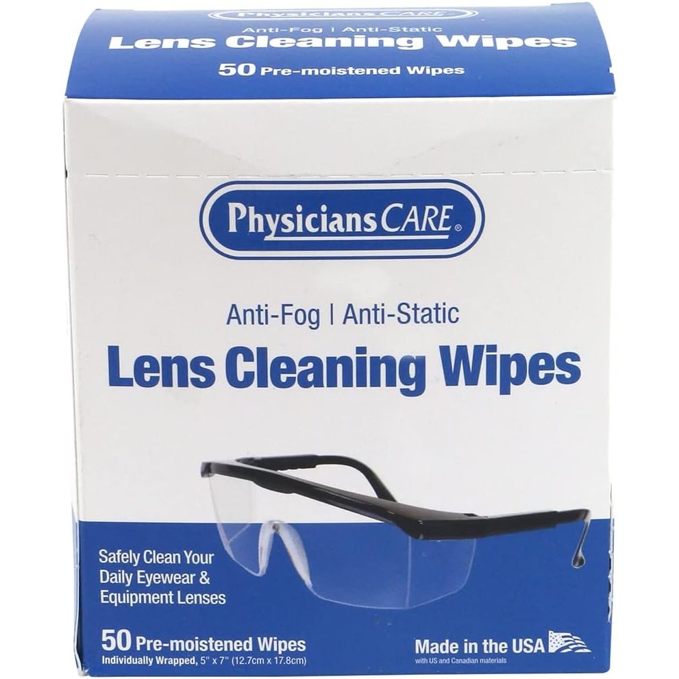 image:imagePhysiciansCare PreMoistened AntiFog AntiStatic Lens Wipes for Eyeglasses 50 Count