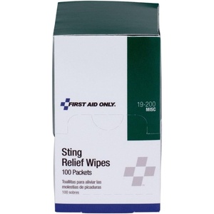 image:imageFirst Aid Only 19200 Sting Relief Wipes 100 Count