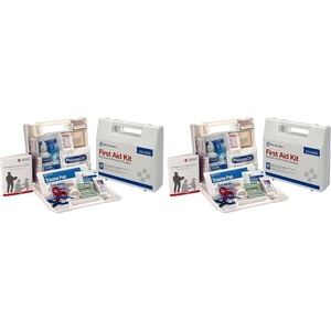 image:imageFirst Aid Only 223U OSHACompliant First Aid Kit AllPurpose 25Person Emergency First Aid Kit for Business Worksite Home and Vehicle 106 Pieces25 x 84 x 9 Pack of 2