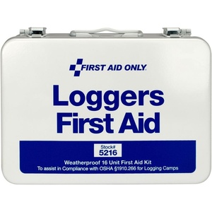 image:imageFirst Aid Only 5216 25Person Weatherproof Metal Forestry Loggers First Aid Kit 69 Pieces