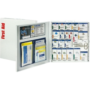image:imageFirst Aid Only 746000 SmartCompliance 50Person ANSI A and OSHA Compliant First Aid Kit for Business Large Metal First Aid Cabinet with Medications 241 PiecesFirst Aid Cabinet