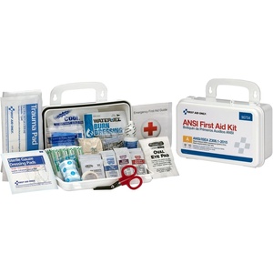 image:imageFirst Aid Only 90562 ANSI A 2015 and OSHA Compliant First Aid Kit 25Person Emergency First Aid Kit for Business Home Car and Construction Sites 89 PiecesBlack