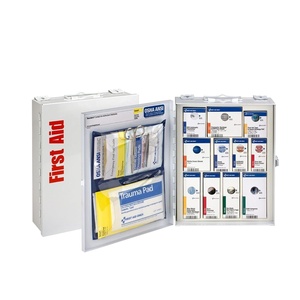 image:imageFirst Aid Only 90658 25Person SmartCompliance First Aid Kit for Businesses ANSI 2015 Compliant Metal Food Service First Aid Cabinet 94 PiecesFirst Aid Cabinet