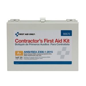 image:imageFirst Aid Only 90670 25Person ANSI A Contractors Emergency First Aid Kit for Home Renovation Job Sites and Construction Vehicles 182 Pieces