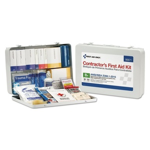 image:imageFirst Aid Only 90671 50Person ANSI B Contractors Emergency First Aid Kit for Home Renovation Job Sites and Construction Vehicles 254 Pieces WhiteAid Kit