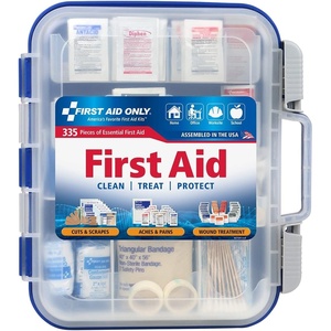 image:imageFirst Aid Only 91247 OSHACompliant First Aid Kit AllPurpose 100Person Emergency First Aid Kit for Business Worksite Home and Car 335 Pieces MulticoloredMulticolored