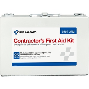 image:imageFirst Aid Only 930225M 25Person Contractors First Aid Kit for Home Renovation Job Sites and Construction Vehicles 178 Pieces WhiteKit Pack of 12
